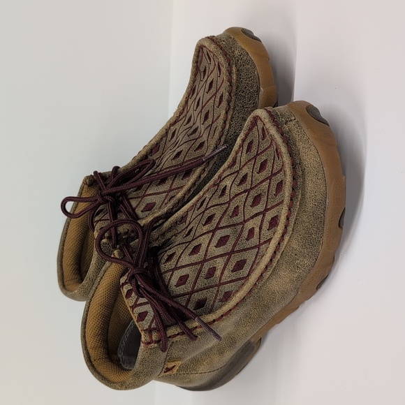 Twisted X Women's Driving Mocs Chukka Lace Up Slip In Casual Western Shoes - Picture 1 of 13